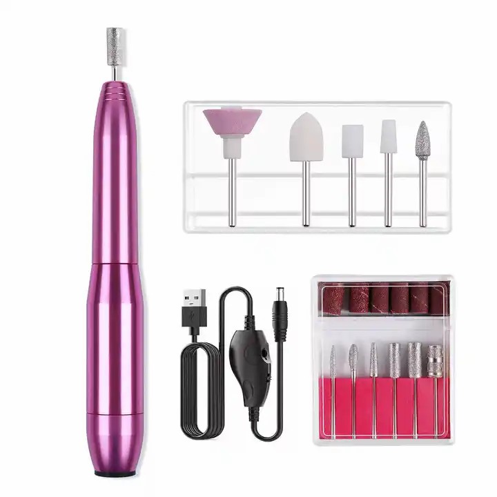 New Electric Nail Drill Bits Nails Art File Manicure Drill Set Portable Nail Fingernail Grinder Kit Multi Function Mach