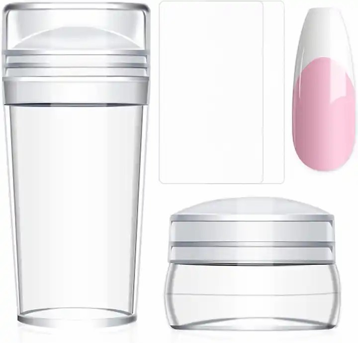 New Product Nail Art Design Nail Plate Stamper Set Fingernail Diy Clear Silicone Nail Stamper Kit