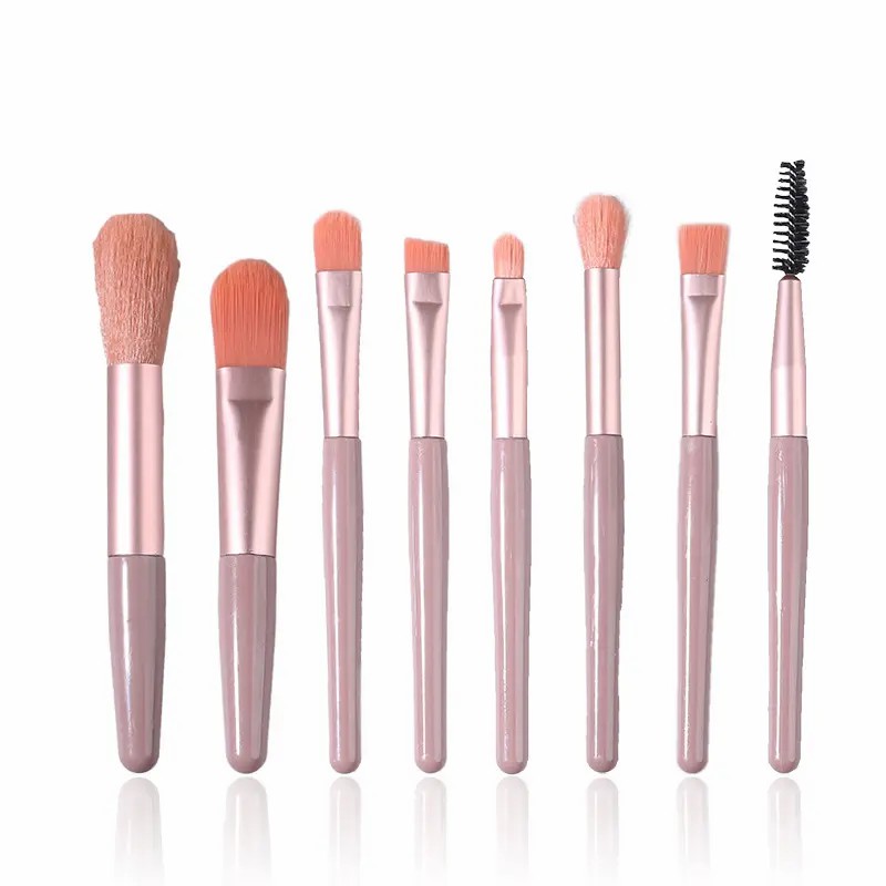 New Product 8 pcs Travel Cosmetic Make up Brush Kit Private Label High Quality Makeup Brush Set High Quality