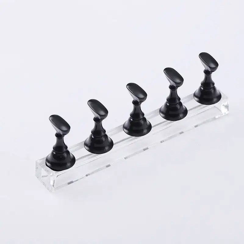 high quality hot selling colorful nail art display acrylic practise nail tip stand holder for professional nail art