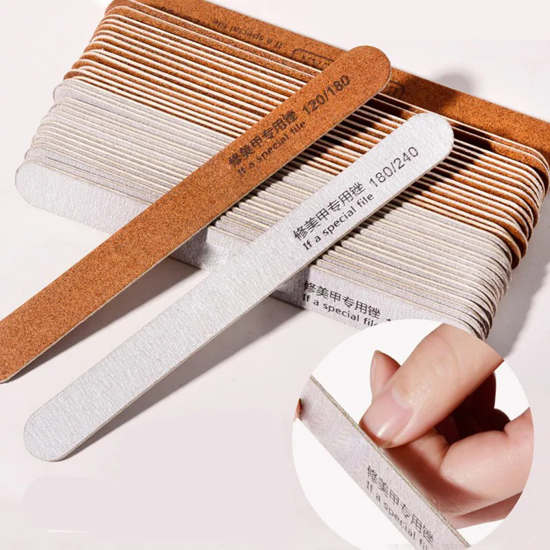 New product Manicure thin durable fine sanding strips sanding rubbing strips 180/240 custom printed nail files