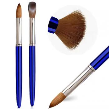 Top Quality Nails Brush Kolinsky USA Size #8-#24 Crimped Acrylic Nail brush 100% Pure Kolinsky With Box For Manicure Powder
