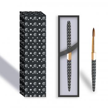 High Quality Luxury Star Professional Acrylic Powder Brush Metal Handle 100% Kolinsky Acrylic Nail Brush