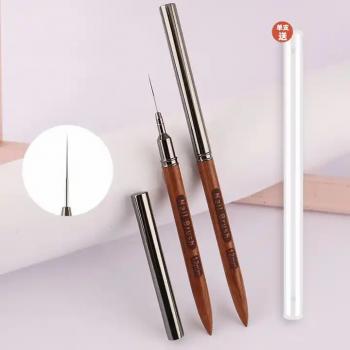 Wholesale 5PCS Nail Art Liner Brushes Wooden Handle Long Striping Nail Fine Pens Nail Design Brush