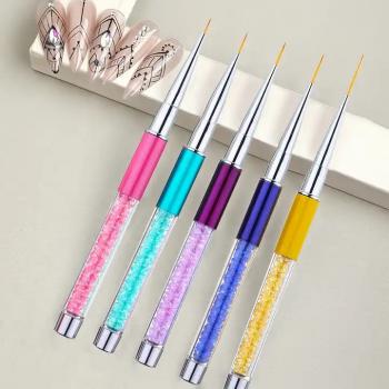 Factory Wholesale Customizable Logo Nail Brush Oval Flat Ombre Fan Liner 3d Acrylic Brush For Beginners Nail Tool Set