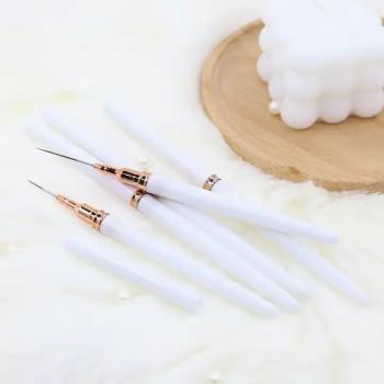 Factory Outlet Nylon Hair Acrylic Nail Brush White Nail Art Liner Brushes