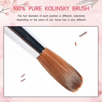 Wooden Nail Art Brush Liner Holder Set kolinsky Private Label Nail Brush Wholesale Custom High Quality Kolinsky Germany Acrylic