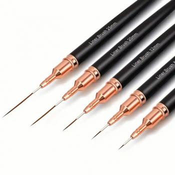 Customizable logo packaging color style nail wood set brush 10 pieces ombre liner gel wholesale nail brush