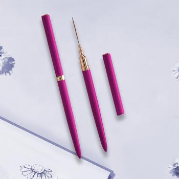 New Arrviel Light Rose Red Nylon Liner Brush Needle Tube Fine Nail Brushes Liner Brush Nail Art Extra Thin
