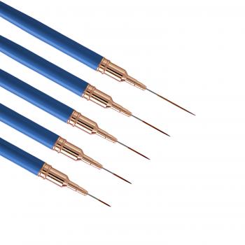 Custom Logo Kolinsky/Synthetic Fine Detail Paint Nail Art Brushes Set Liner Brush Nail Art Extra Thin 7/9/11/15/25mm