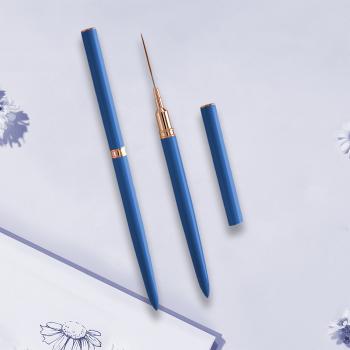 Custom Logo Kolinsky/Synthetic Fine Detail Paint Nail Art Brushes Set Liner Brush Nail Art Extra Thin 7/9/11/15/25mm