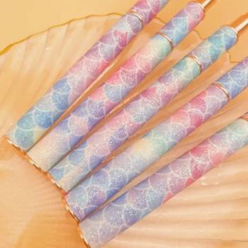 New 5-9-11-15-20mm Stripe Liner Brush Purple Gradient Metal Nylon Hair Paint Pen Detail Art Nail Liner Brush for Nail