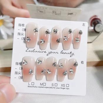 New Style Nail Art Press On Nails Handmade Acrylic Nail Tips Customized Box Package 2024