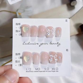 New Style Nail Art Press On Nails Handmade Acrylic Nail Tips Customized Box Package 2024