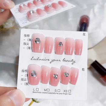 New Style Nail Art Press On Nails Handmade Acrylic Nail Tips Customized Box Package 2024