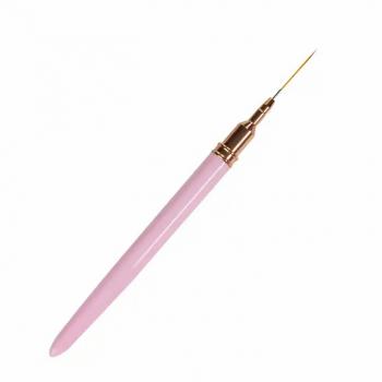 New Product Customized french stripe nail art liner brush detail custom logo metal art liner brush nail liner brush 5pcs