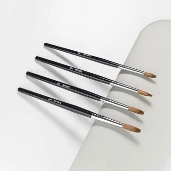 high quality best selling factory acrylic 100% pure nails brush kollinsky nail brush display nail art brushes with lids