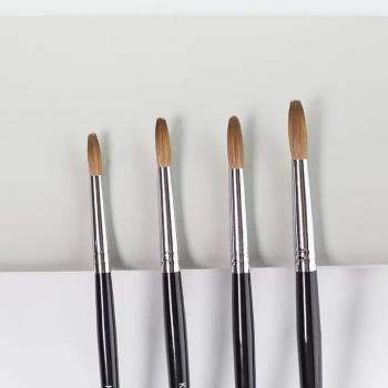high quality best selling factory acrylic 100% pure nails brush kollinsky nail brush display nail art brushes with lids