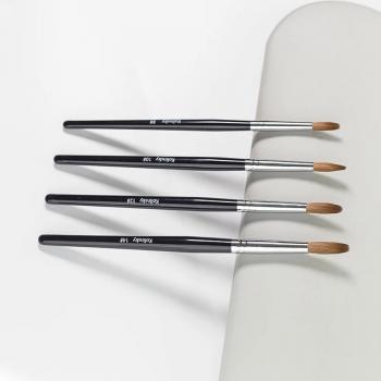 high quality best selling factory acrylic 100% pure nails brush kollinsky nail brush display nail art brushes with lids