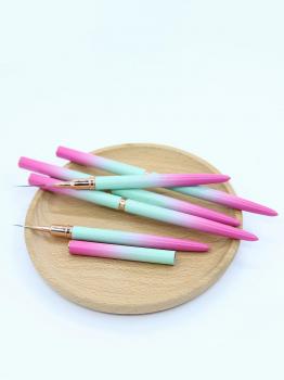 New Product Nail Long Striping Gradient Liner Brush Metal Handle 5pcs Tube Nail Art Brush Design Nail Liner Brush Set