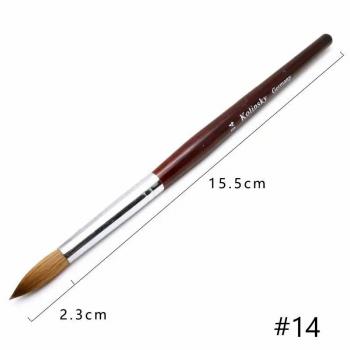 100% Kolinsky Acrylic Wood Brush Handle Nail Brush Nail Salonsfor Professional Manicurists Manicure Nail Brush
