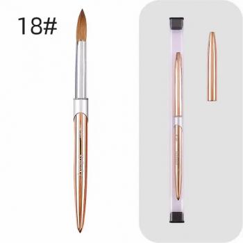 2024 Custom Logo 100% Pure Kolinsky Acrylic Nail Brush Custom Packaging Crimped Kolinsky Acrylic Nail Brush