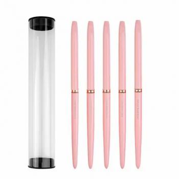 2024 Hot sale 5pcs metal handle nail art brushes high quality nail art brush set professional nail liner brush wholesale