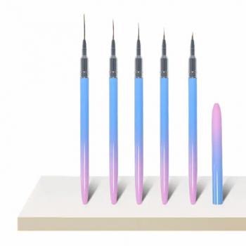 Hot Metal Nail Art Brush Pen Custom Nail Art Brushes Packaging Mini Nail Art Brush Set Liner 5mm 7mm 9mm 11mm 15mm 25mm