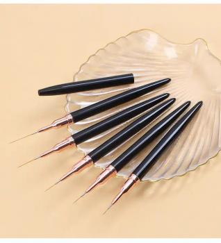 Hot Metal Nail Art Brush Pen Custom Nail Art Brushes Packaging Mini Nail Art Brush Set Liner 5mm 7mm 9mm 11mm 15mm 25mm