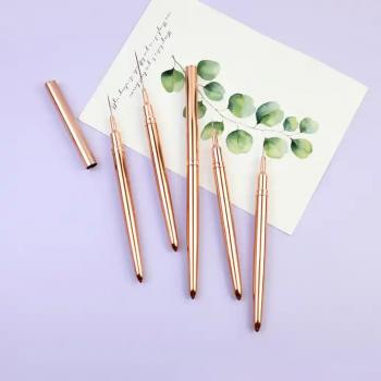 Custom Logo Metal Handle Nail Art Brushes Liner Purple Red Gold 5 Pcs Nail Art Liner Brush Custom Fine Liner Nail Art Brushes