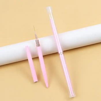 Custom Logo Metal Marble Nail Art Brushes Liner Black White Gradient 5 Pcs Nail Art Liner Brush Custom