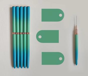 Wholesale 5PCS Nail Art Liner Brushes Handle Long Striping Nail Ultra Fine Gradient Nail Design Art Brush