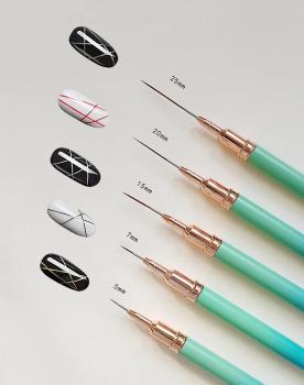 Wholesale 5PCS Nail Art Liner Brushes Handle Long Striping Nail Ultra Fine Gradient Nail Design Art Brush