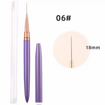 Colorful Metal Handle Nail Liner Striping Brushes Details Fine Drawing Nail Art UV Gel Polish Painting Drawing Pen Brushes