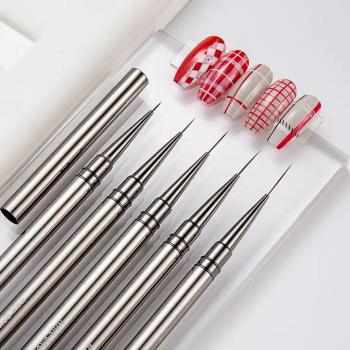 New liner nail art very fine liner brush set metal rod 5 pcs set