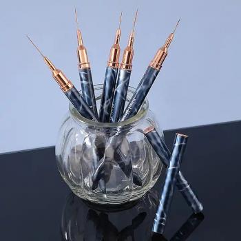 New Professional Detail Brush Nail Art Set Metal Handle Acrylic Nail Liner Brush for Nail Painting