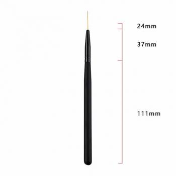 Gel Liner Nail Art Black Wooden Nail Brush Set Pull Line Pen 6mm 9mm 12mm 15mm 18mm 24mm