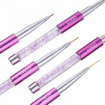 Nail Art Rhinestone Acrylic Liner Brush French Lines Stripes Flower Grid Painting Drawing Pen Manicure Tools Brush