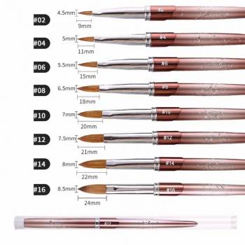 High Quality New ice flower nail art brush set color painting flower lace gradient nail art brushes