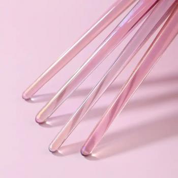 New Crystal Handle Nail Art Brushes Set 3D Carving Manicure Salon Kolinsky Bristles Acrylic Nail Brushes