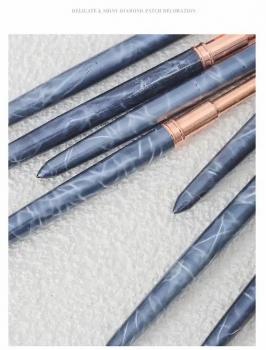 New Product Marble Nail Acrylic Brushes Metal Handle Nylon Hair Acrylic Application Nail Brushes for DIY Nail Salon