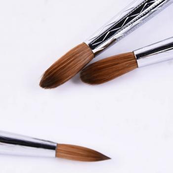Acrylic Purple White Marble Pattern Brush Holder Nail Brush 100% Kolinsky Customized Brush Logo Factory Price Wholesale