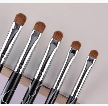 Newest Dual Ended Nail Dotting Tools Half Moon Pure 100% Kolinsky French Tip Nail Brush