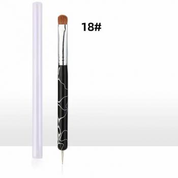 Newest Dual Ended Nail Dotting Tools Half Moon Pure 100% Kolinsky French Tip Nail Brush