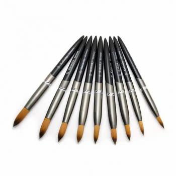 100%Kolinsky Nail Brush Rubber Stick 2-24 Sizes for Gifts Friends DIY Kolinsky Nail Brush