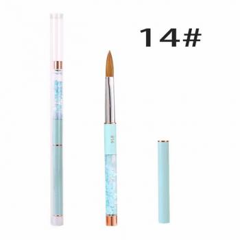 New Design Liquid Handle Nail Art Brush Detachable Acrylic Carving Pen 100% Pure Kolinsky Sable Hair Sculpture Acrylic Nail Brus