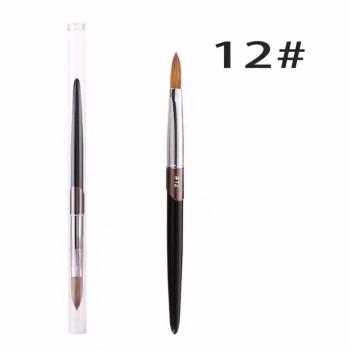 Hot Nail Art Brush Personalized Customized 100% Pure Kolinsky Acrylic Nail Brush Sable Pink Nail Acrylic Brush 12/14/16/18