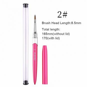 New Product 100% Pen Sable Hair Rainbow Art Kolinsky Acrylic Nail Brush For Gel