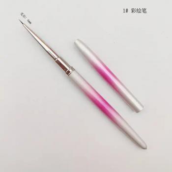 New Product 100% Pure Kolinsky Hair Acrylic Nail Art Brush With Pink Metal Handle #2~#24