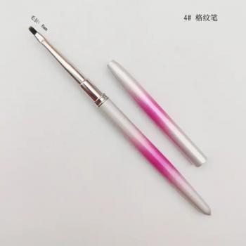 New Product 100% Pure Kolinsky Hair Acrylic Nail Art Brush With Pink Metal Handle #2~#24